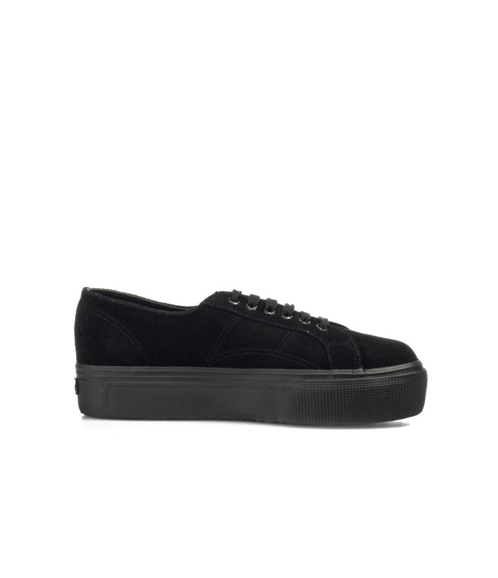 superga black suede platform